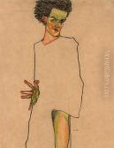 Selbstbildnis by Egon Schiele