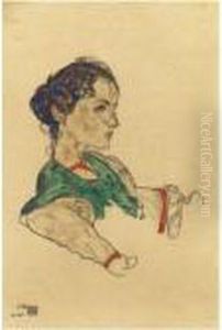 Bildnis Der Kunstlerin Silvia Koller by Egon Schiele
