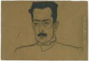 Portrait Of Otto Freund by Egon Schiele