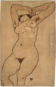 Liegender Akt (reclining Nude) by Egon Schiele