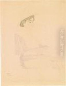 Donna Seduta Con Cappello Vestita Di Viola by Egon Schiele