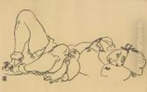 Liegende by Egon Schiele