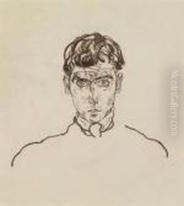 Bildnis Paris Von Gutersloh by Egon Schiele