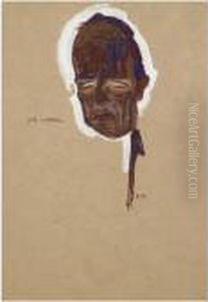 Bildnis Dr Oskar Reichel, Maske (portrait Of Dr Oskar Reichel, Headstudy) - view 1