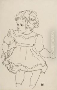 Sitzendes Madchen (sitting Girl) by Egon Schiele