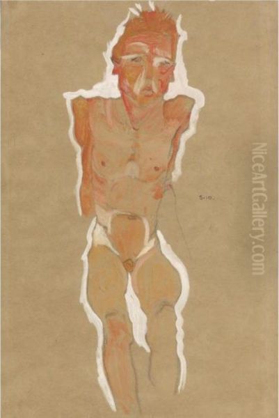 Mannlicher Akt Mit Verkurzten Armen (male Nude With Truncatedarms) - view 1