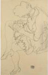 Sitzende Frau (seated Woman) by Egon Schiele