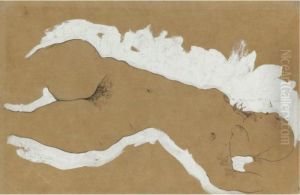 Madchenakt Mit Weisser Umrandung (female Nude With Whiteborder) by Egon Schiele