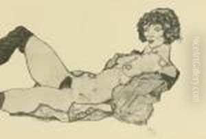 Zeichnungen, Wein, Buchhandlung Richard Lanyi by Egon Schiele