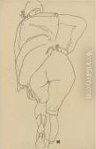 Halbakt, Ruckenansicht (semi-nude, Back View) - view 1