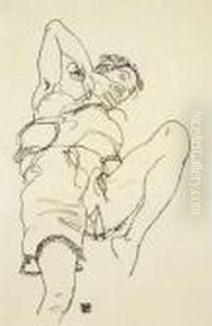 Femme Allongee En Tenue Legere