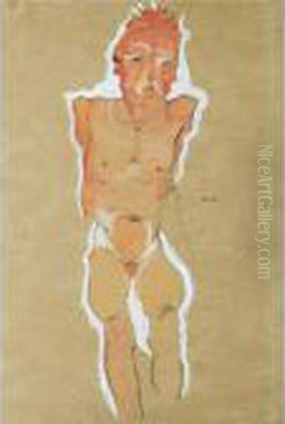 Mannlicher Akt Mit Verkurzten Armen (male Nude With Truncated Arms) - view 1