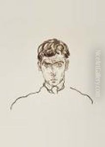 Bildnis Paris Von Gutersloh by Egon Schiele