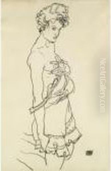 Property From A Distinguished Private Collection
 

 
 
 

 
 Stehender Halbakt (standing Semi-nude) - view 1