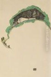 Bauernhaus Auf Dem Hugel by Egon Schiele