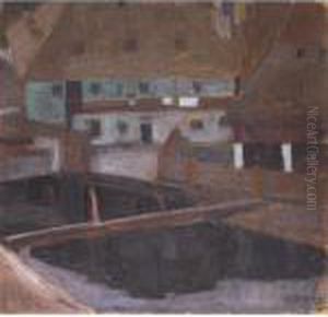 Hauser In Krumau by Egon Schiele