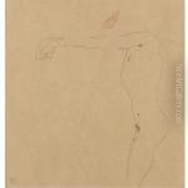 Mannlicher Akt Mit Nach Links Ausgestrecktem Armen (male Nude With Outstreched Arms) - view 1