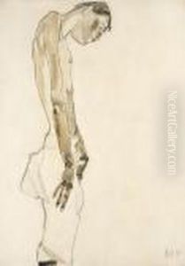 Stehender Knabenakt by Egon Schiele