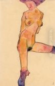 Weiblicher Akt by Egon Schiele