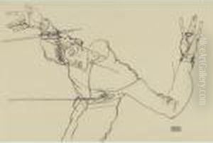 Selbstportrat Als Heiliger Sebastian (self-portrait As St. Sebastian) by Egon Schiele