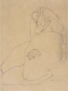 Kauerndes Madchen by Egon Schiele