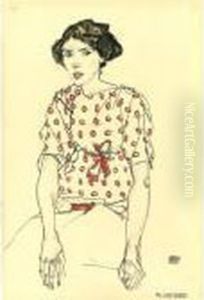 Portrait Der Fraulein Warndorfer (portrait Of Miss Warndorfer) by Egon Schiele