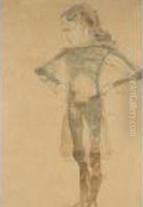 Stehendes Madchen Mit Durchsichtigem Kleid (standing Girl With Transparent Dress) Stehendes Madchen Mit Durchsichtigem Kleid (standing Girl With Transparent Dress)