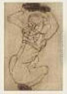 Jane Kallir. Egon Schiele The Complete Works And Kauernde (kallir 6) by Egon Schiele