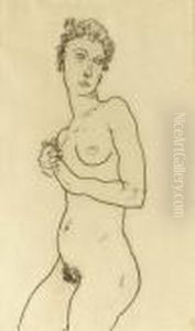 Stehender Akt by Egon Schiele
