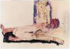 Nacktes Paar (nude Couple) by Egon Schiele