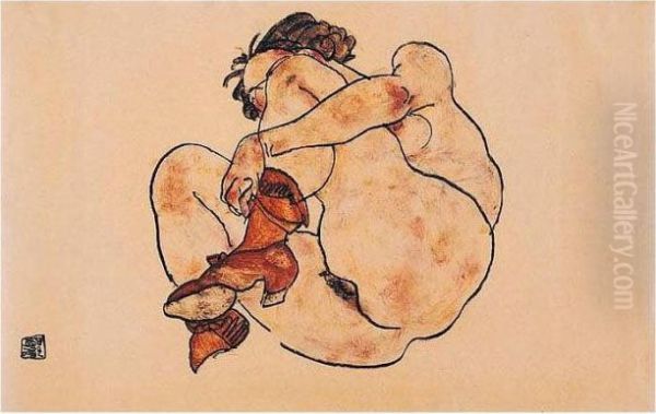 Kauernde Frau (woman Crouching) - view 1