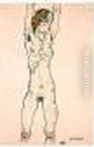 Grunes Madchen (green Girl) by Egon Schiele