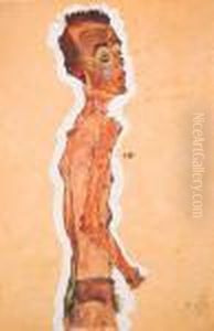 Selbstbildnis by Egon Schiele