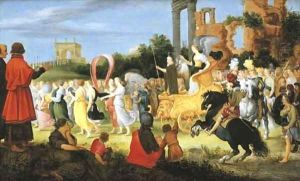 An allegory of the passage of Time by Adriaan van Stalbemt