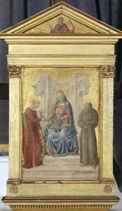 Enthroned Madonna with Child and Saints Gerhard and Katharina, c.1450 by Paolo di Stefano Badaloni Schiavo