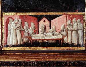 Funeral Scene, from The Virgin of Humility with Angels and Saints, c.1440 by Paolo di Stefano Badaloni Schiavo