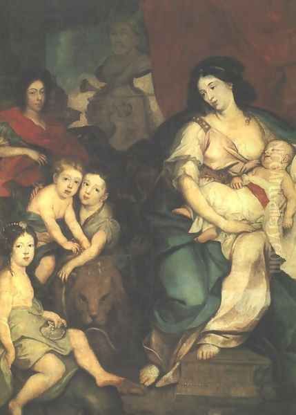Portrait of Queen Maria Kazimiera with Children - view 1