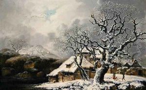 A Winter Landscape, 1752 by George, of Chichester Smith