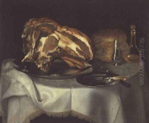Still Life with Joint of Beef on a Pewter Dish, c.1750-60 by George, of Chichester Smith