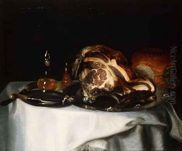 Still life with meat and bread - view 1