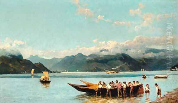 A northern Italian lake landscape - view 1