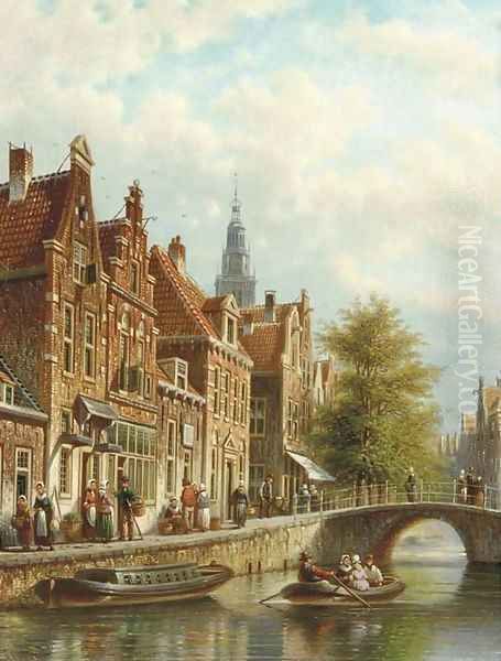 An Amsterdam canal with the Westertoren beyond - view 1