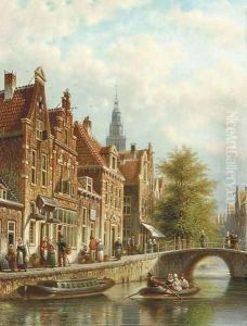 An Amsterdam canal with the Westertoren beyond