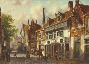 DrukkeStraat by Johannes Franciscus Spohler