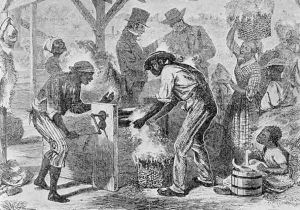 The Old-time Cotton Gin, illustration from Harpers Weekly, 1869, from 'The Pageant of America, Vol.3, by Ralph Henry Gabriel, 1926 by William Ludlow Sheppard