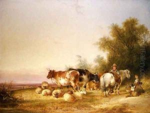 Herders Resting at Lunch by Snr William Shayer