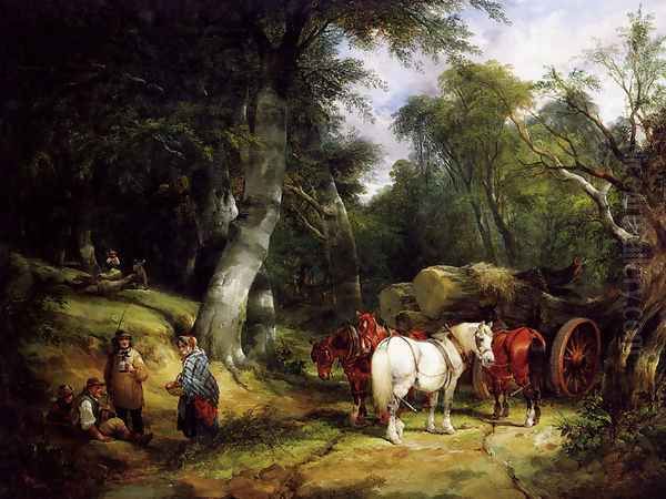 Carting Timber In The New Forest - view 1