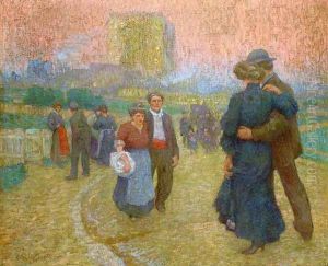 Evening Walk, Two Couples by Claude Emile Schuffenecker