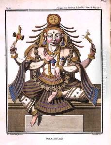An aspect of Shiva, from Voyage aux Indes et a la Chine by Pierre Sonnerat, engraved by Poisson, published 1782 by Pierre Sonnerat