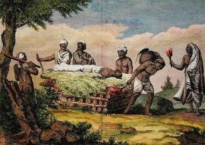 Vishnu funeral, India, from Voyage aux Indes, Orientales et la Chine, by Pierre Sonnerat, engraved by Poisson, published 1782 by Pierre Sonnerat